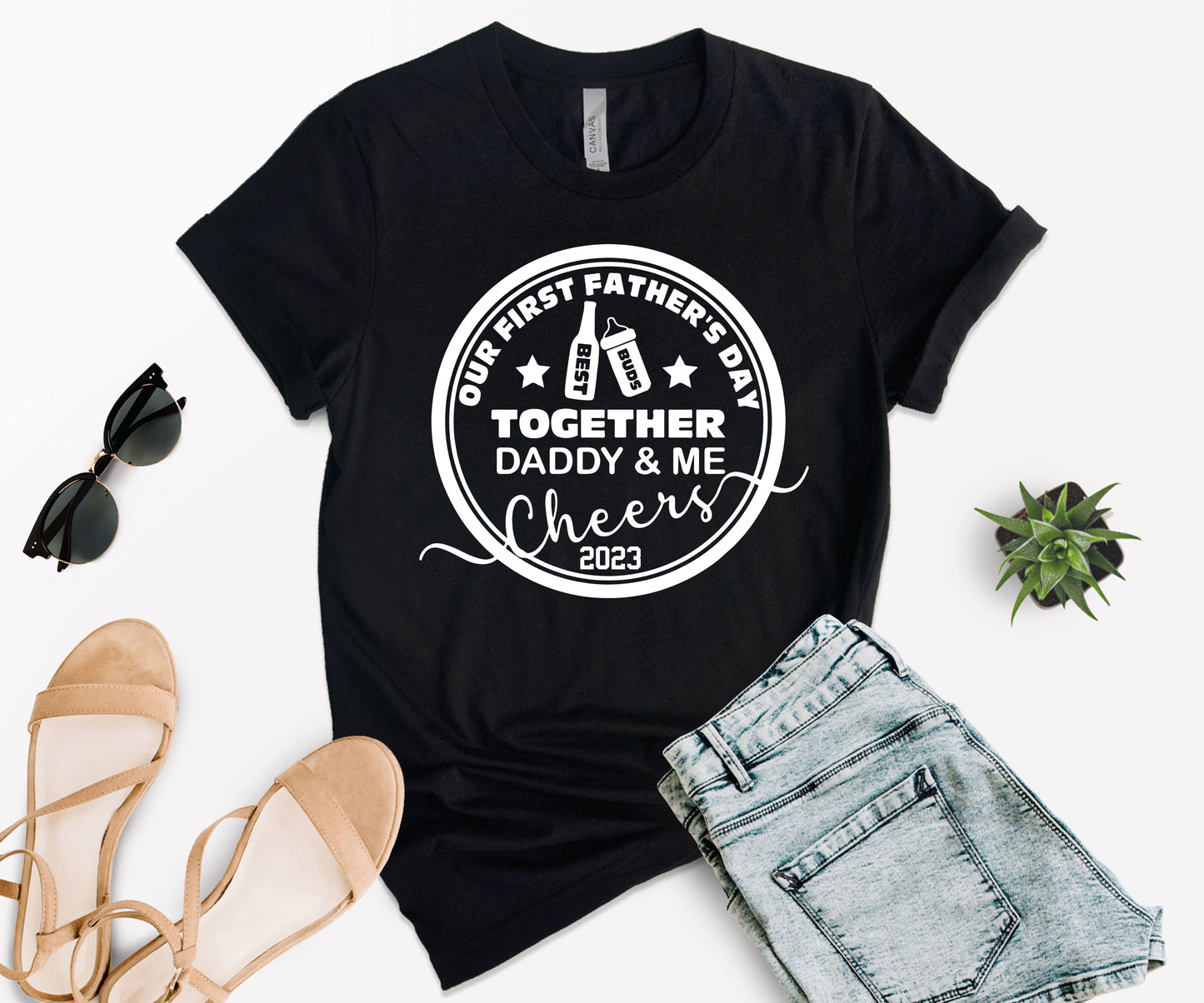 Our First Fathers Day Shirt, Beer Milk Bottle Shirt, Daddy and Me Shirts-newamarketing