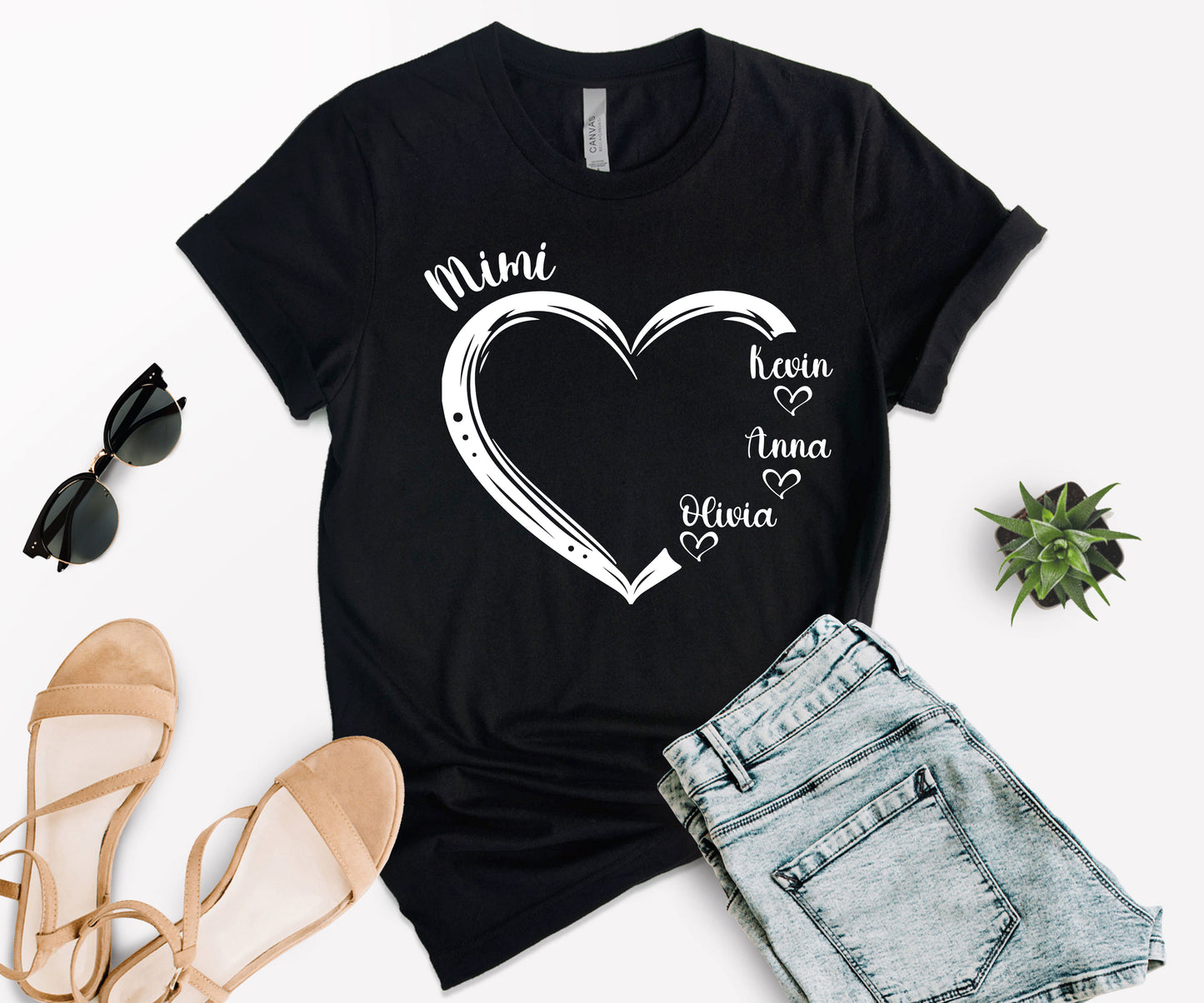 Custom Mimi Shirt, Mimi Heart Shirt, Custom Mother's Day Shirt-newamarketing
