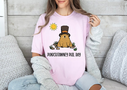 Comfort Color T-Shirts, Punxsutawney Phil Shirt, Groundhog Day Shirts