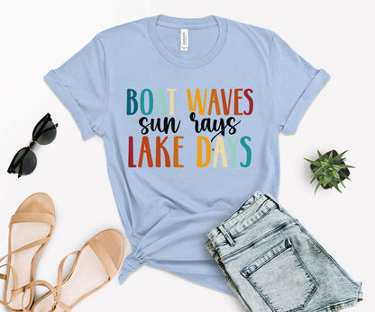 Boat Waves Sun Rays Lake Days Shirt, Lake Shirt, Boat Waves Shirt-newamarketing