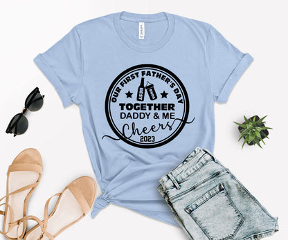 Our First Fathers Day Shirt, Beer Milk Bottle Shirt, Daddy and Me Shirts-newamarketing