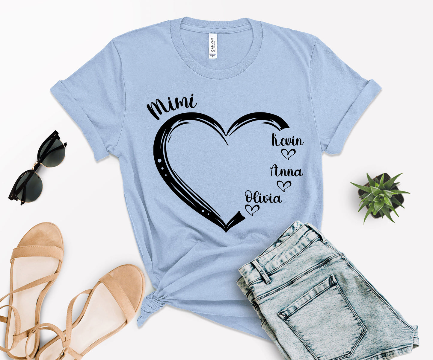 Custom Mimi Shirt, Mimi Heart Shirt, Custom Mother's Day Shirt-newamarketing