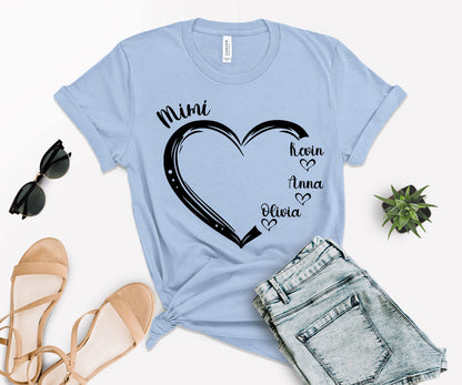 Custom Mimi Shirt, Mimi Heart Shirt, Custom Mother's Day Shirt-newamarketing