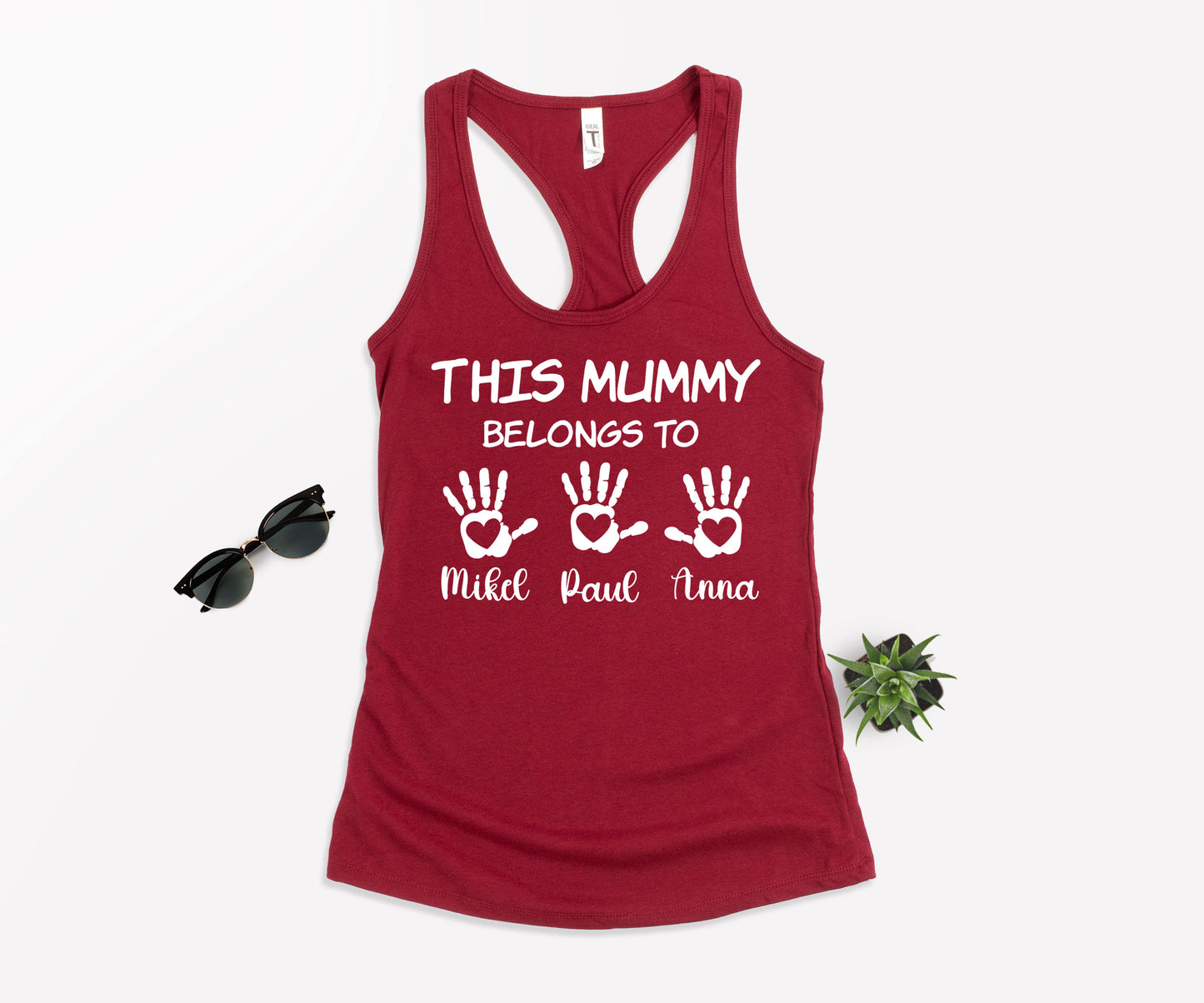 This Mummy Belongs Shirt, Personalised Mum Shirt, Handprint Mummy Shirt-newamarketing