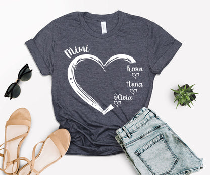 Custom Mimi Shirt, Mimi Heart Shirt, Custom Mother's Day Shirt-newamarketing