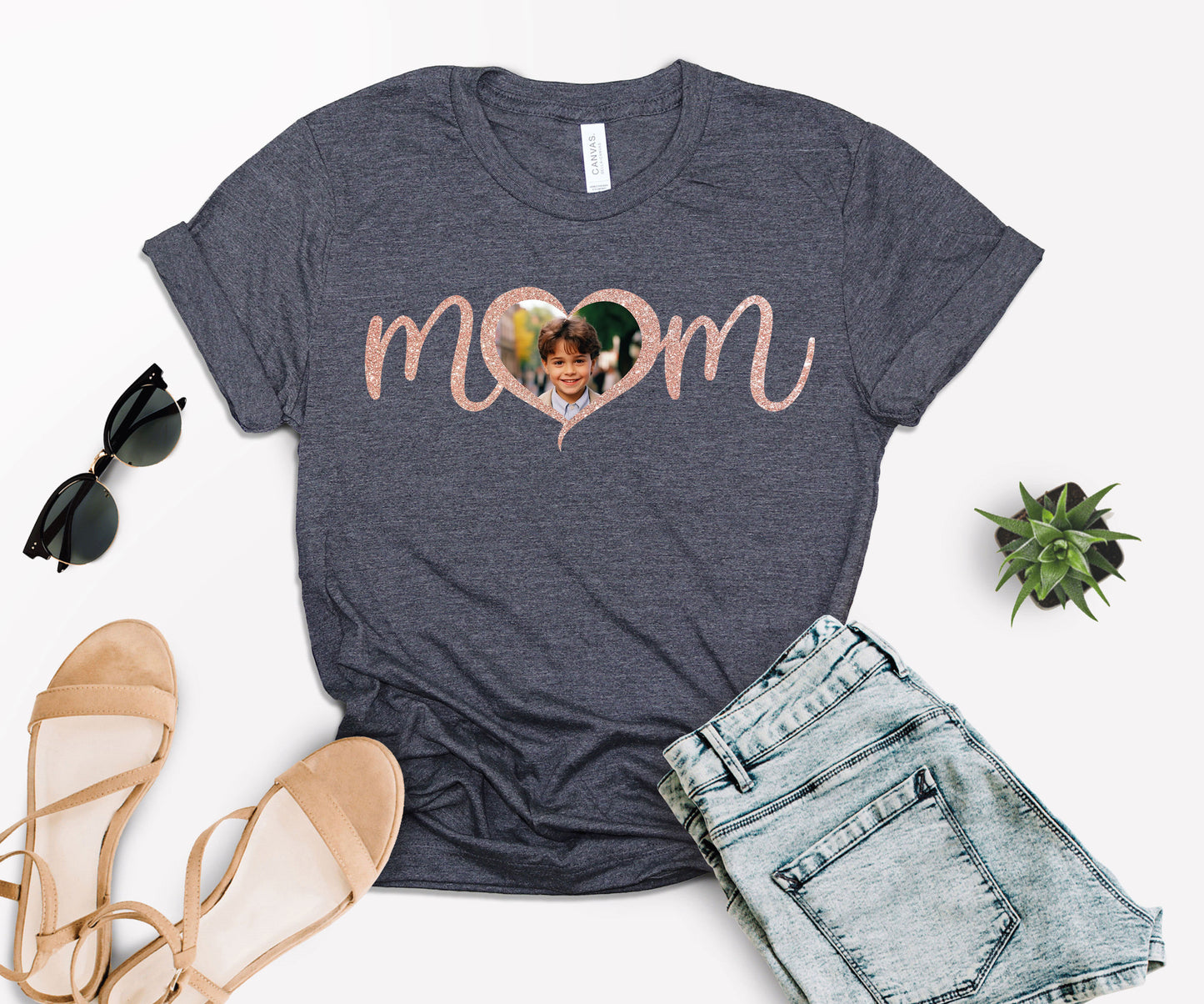 Custom Photo Mom Shirt, Mother Day Photo Shirt, Custom Mama Shirts-newamarketing