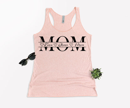 Mama Shirt with Kids Names, Personalized Mom Shirt, Names Mom Shirt-newamarketing