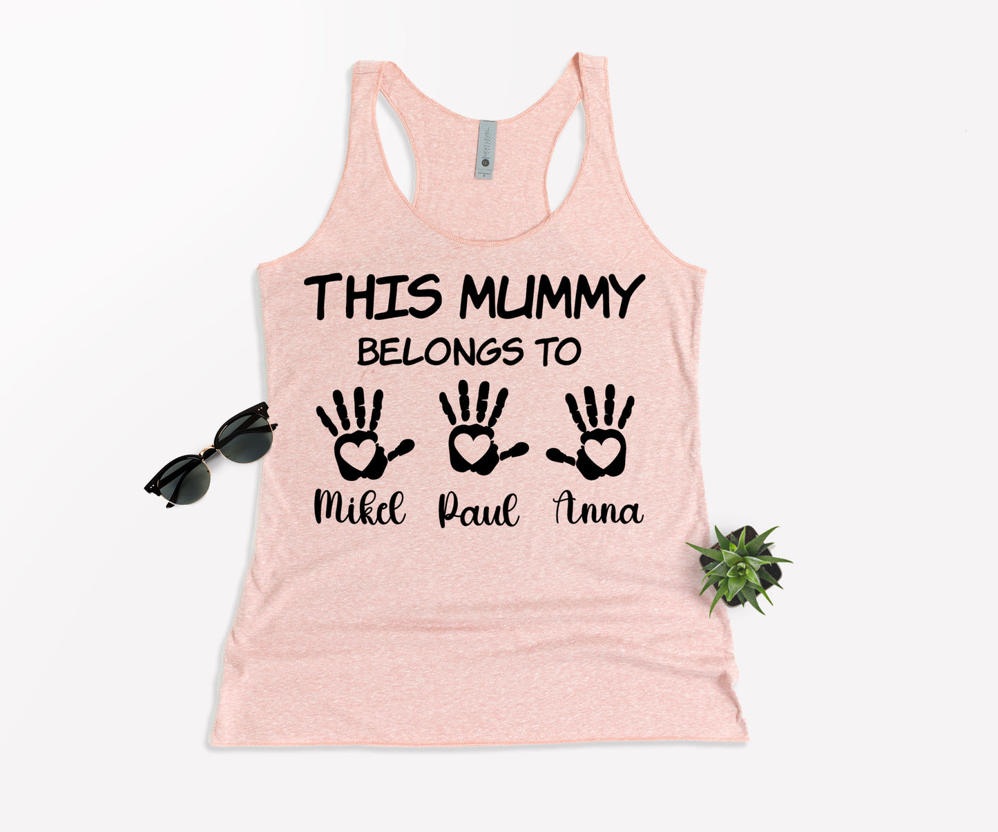 This Mummy Belongs Shirt, Personalised Mum Shirt, Handprint Mummy Shirt-newamarketing