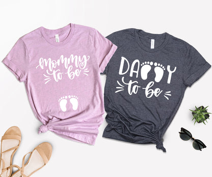 Mommy to Be and Daddy to Be Shirts, Mommy and Daddy Matching Shirts, New Parents Shirts-newamarketing