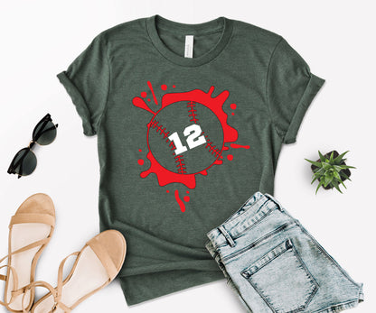 Personalized Baseball Mom Shirt, Baseball Numbers Shirt, Baseball Mom Shirt-newamarketing