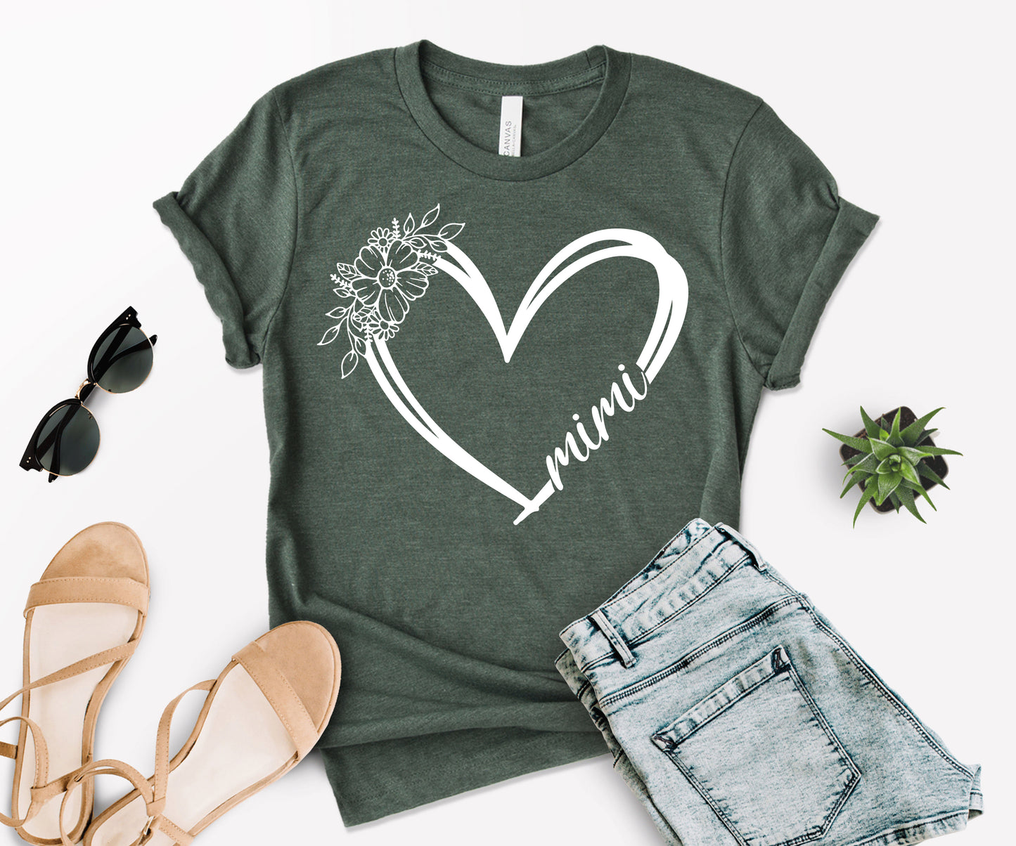 Custom Text Heart Line Shirt, Mom Heart Line Shirt, Personalized Mom Shirt-newamarketing