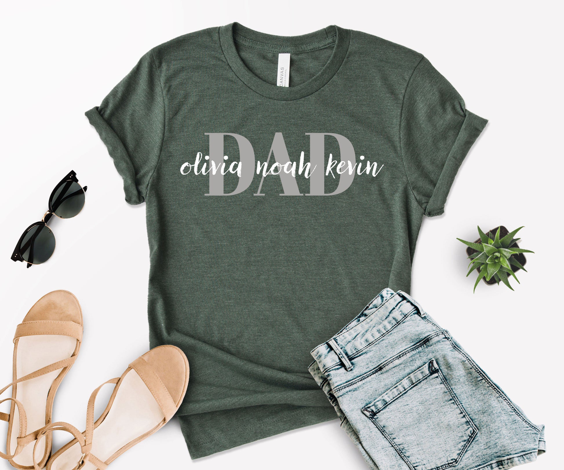Custom Dad Shirt, Custom Dad Shirt with Kids Names, Father's Day Shirt-newamarketing