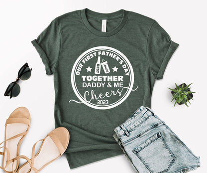 Our First Fathers Day Shirt, Beer Milk Bottle Shirt, Daddy and Me Shirts-newamarketing