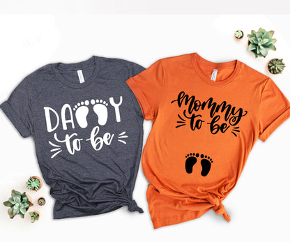 Mommy to Be and Daddy to Be Shirts, Mommy and Daddy Matching Shirts, New Parents Shirts-newamarketing
