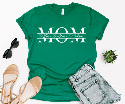 Mama Shirt with Kids Names, Personalized Mom Shirt, Names Mom Shirt-newamarketing