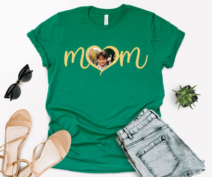 Custom Photo Mom Shirt, Mother Day Photo Shirt, Custom Mama Shirts-newamarketing