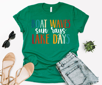 Boat Waves Sun Rays Lake Days Shirt, Lake Shirt, Boat Waves Shirt-newamarketing