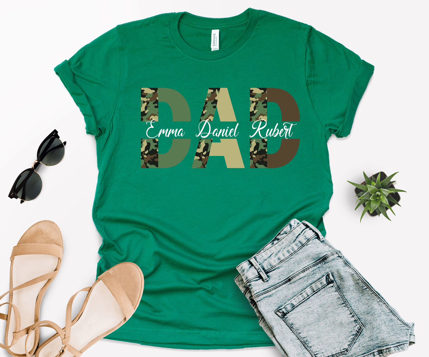 Custom Dad Shirt, Custom Kid's Names Papa Shirt, Father's Day Shirt-newamarketing