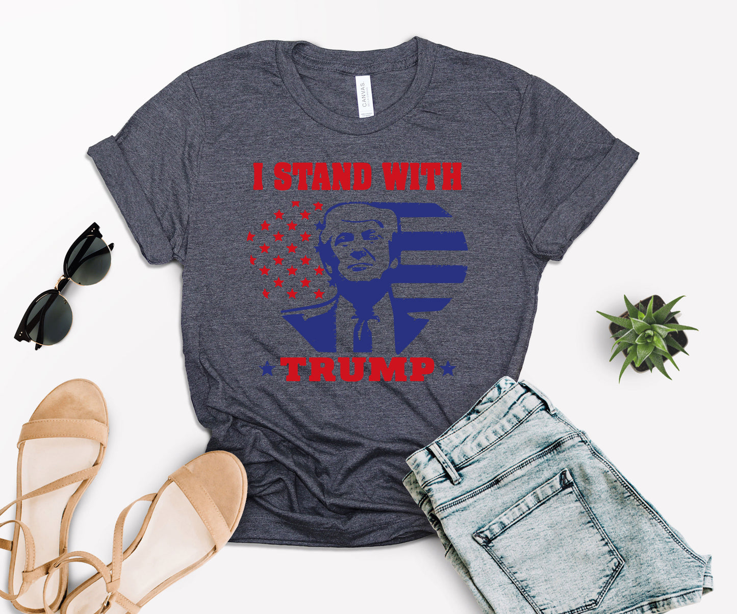 I Stand with Trump Shirt, Political Shirt, Trump Shirt-newamarketing