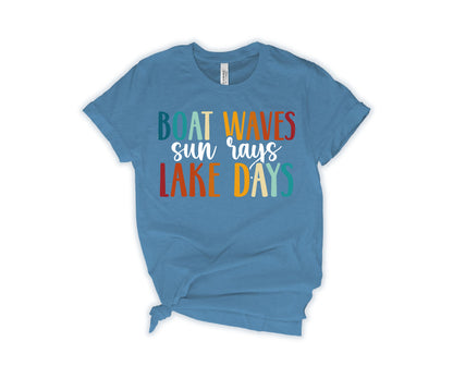 Boat Waves Sun Rays Lake Days Shirt, Lake Shirt, Boat Waves Shirt-newamarketing