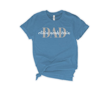 Custom Dad Shirt, Custom Dad Shirt with Kids Names, Father's Day Shirt-newamarketing