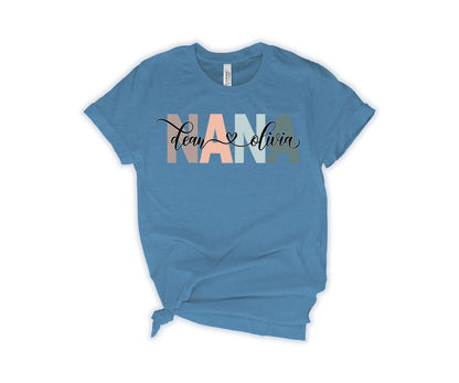 Custom Nana Shirt, Nana Shirt, Nana with Children Names Shirt-newamarketing