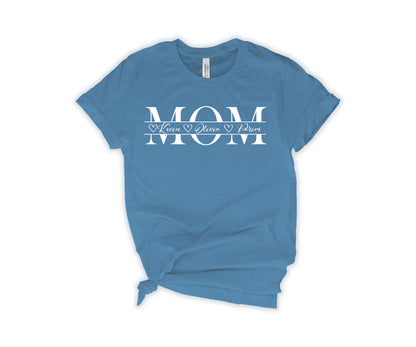 Mama Shirt with Kids Names, Personalized Mom Shirt, Names Mom Shirt-newamarketing