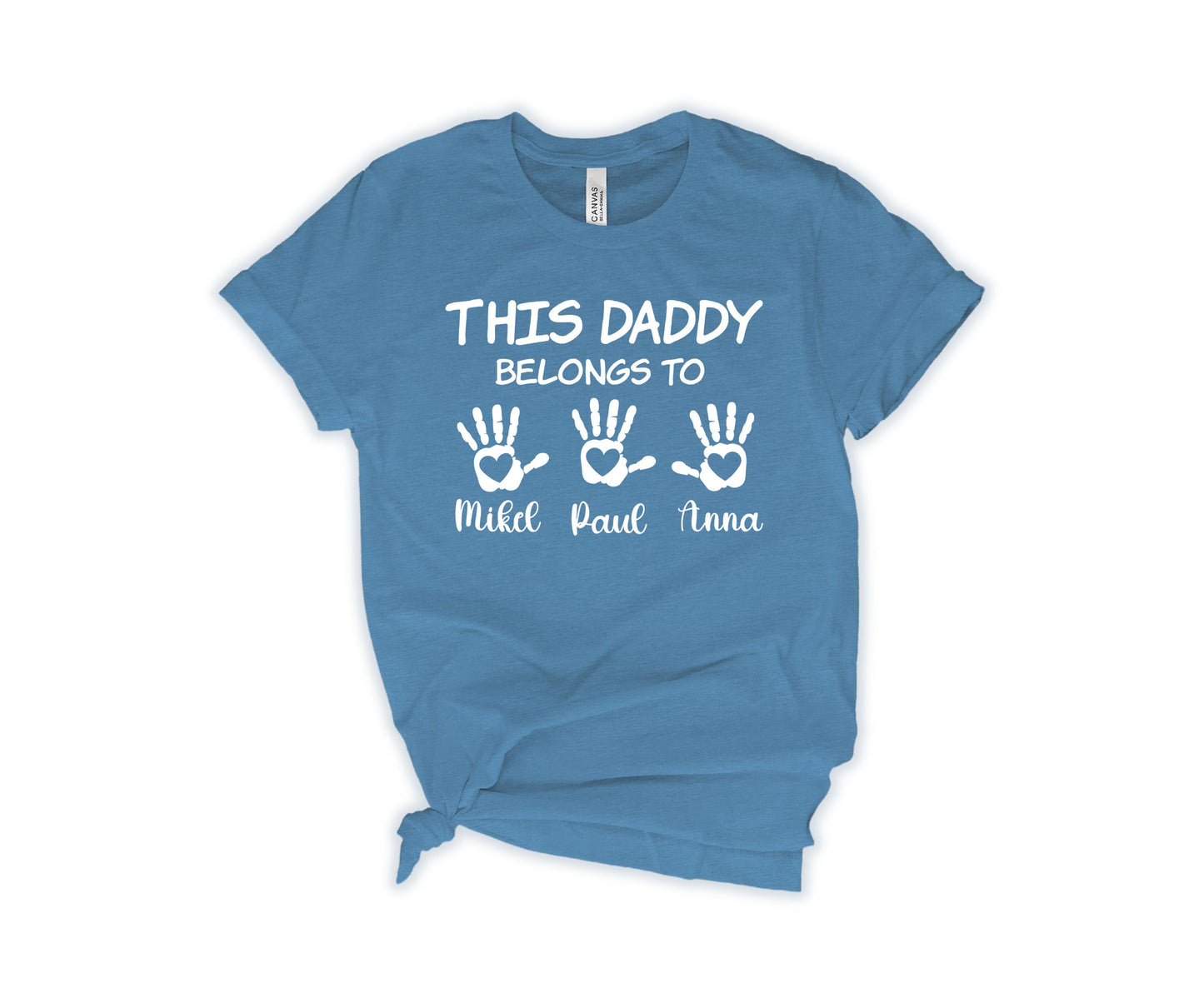 This Daddy Belongs to Shirt, Custom Kids Name Shirt, Custom Dad Shirt-newamarketing