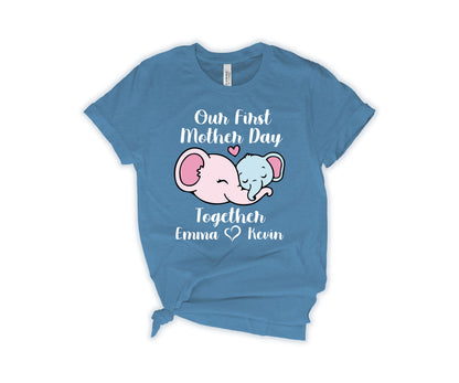 Our First Mother's Day Shirts, Mothers Day Shirt, Elephant Mommy Shirt-newamarketing