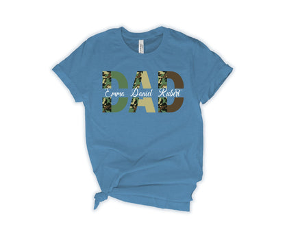 Custom Dad Shirt, Custom Kid's Names Papa Shirt, Father's Day Shirt-newamarketing