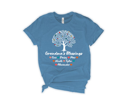 Custom Grandma Shirt with Grandkids Names, Grandma Tree Shirt, Grandma Shirt-newamarketing