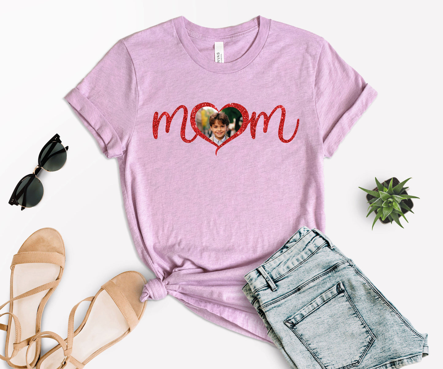 Custom Photo Mom Shirt, Mother Day Photo Shirt, Custom Mama Shirts-newamarketing