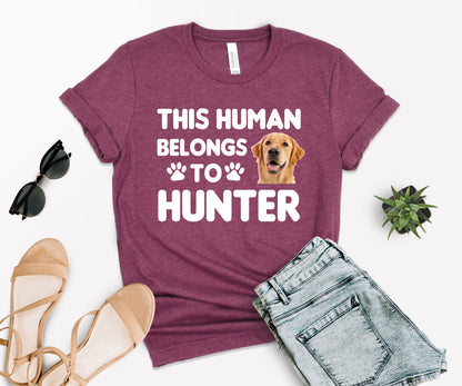 This Human Belongs to Shirt, Custom Photo Pet Shirt, Dog Dad Shirt-newamarketing