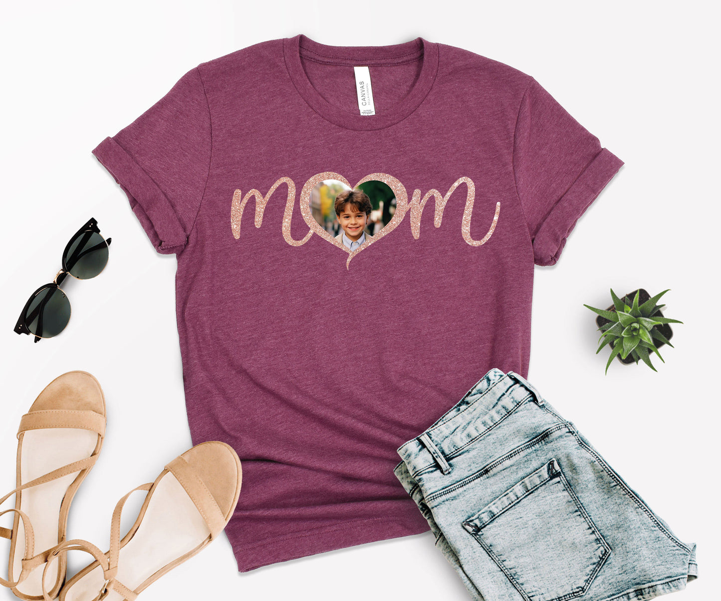 Custom Photo Mom Shirt, Mother Day Photo Shirt, Custom Mama Shirts-newamarketing