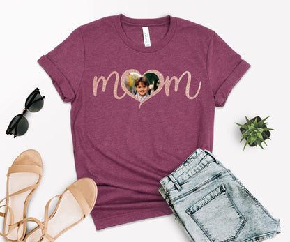 Custom Photo Mom Shirt, Mother Day Photo Shirt, Custom Mama Shirts-newamarketing