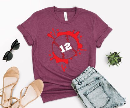 Personalized Baseball Mom Shirt, Baseball Numbers Shirt, Baseball Mom Shirt-newamarketing