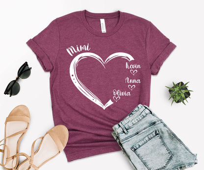 Custom Mimi Shirt, Mimi Heart Shirt, Custom Mother's Day Shirt-newamarketing