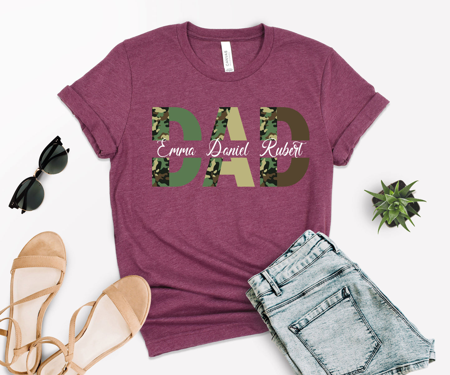 Custom Dad Shirt, Custom Kid's Names Papa Shirt, Father's Day Shirt-newamarketing