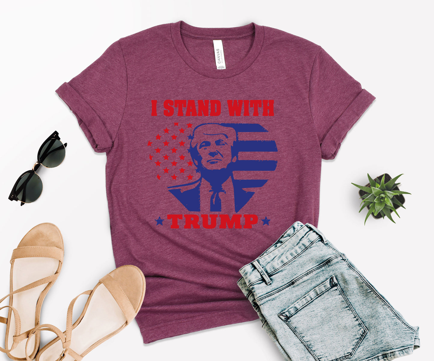 I Stand with Trump Shirt, Political Shirt, Trump Shirt-newamarketing
