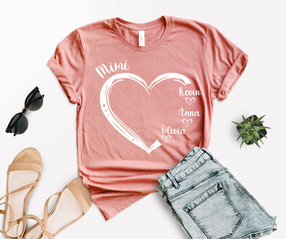 Custom Mimi Shirt, Mimi Heart Shirt, Custom Mother's Day Shirt-newamarketing