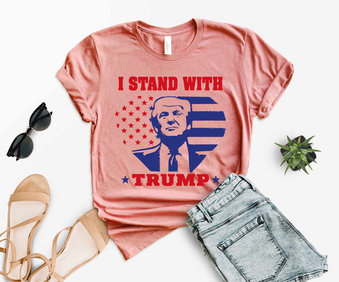 I Stand with Trump Shirt, Political Shirt, Trump Shirt-newamarketing