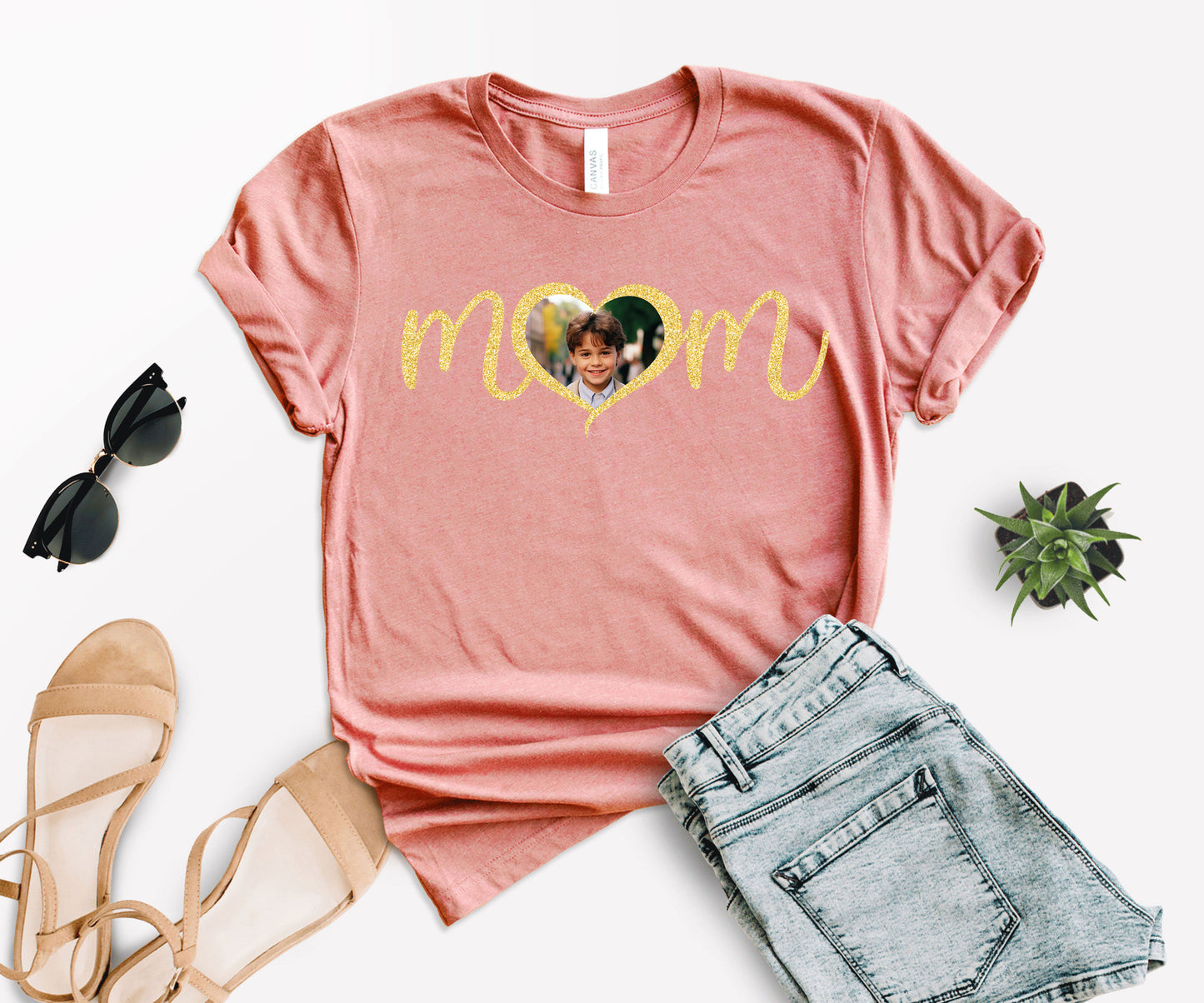 Custom Photo Mom Shirt, Mother Day Photo Shirt, Custom Mama Shirts-newamarketing