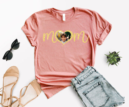 Custom Photo Mom Shirt, Mother Day Photo Shirt, Custom Mama Shirts-newamarketing