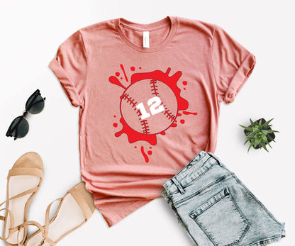 Personalized Baseball Mom Shirt, Baseball Numbers Shirt, Baseball Mom Shirt-newamarketing