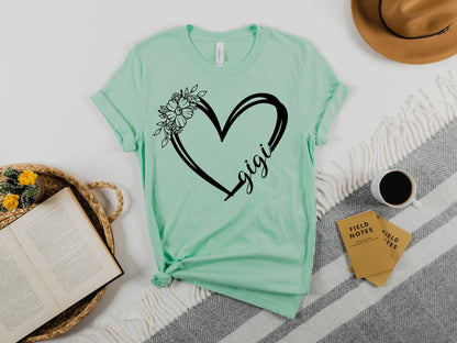 Custom Text Heart Line Shirt, Mom Heart Line Shirt, Personalized Mom Shirt-newamarketing