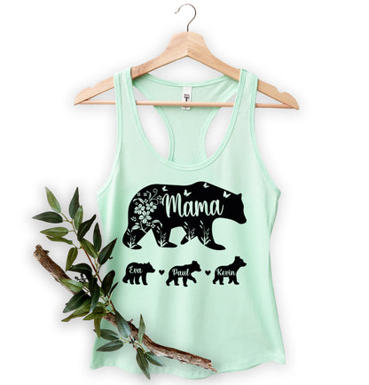 Mama Bear Shirt with Kids Names, Mama Bear Shirt, Custom Mama Bear Shirt-newamarketing
