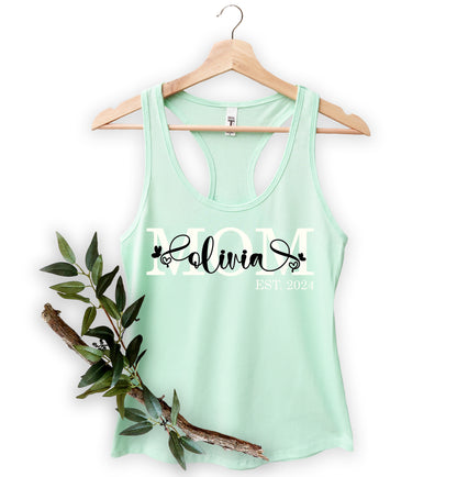 Personalized Mom Est Shirt, Custom Mom Shirts, Mother's Day Shirt-newamarketing