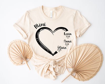 Custom Mimi Shirt, Mimi Heart Shirt, Custom Mother's Day Shirt-newamarketing