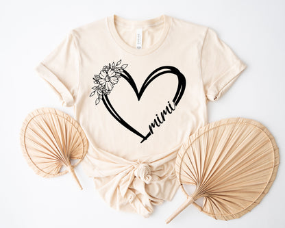 Custom Text Heart Line Shirt, Mom Heart Line Shirt, Personalized Mom Shirt-newamarketing