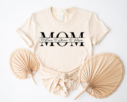 Mama Shirt with Kids Names, Personalized Mom Shirt, Names Mom Shirt-newamarketing